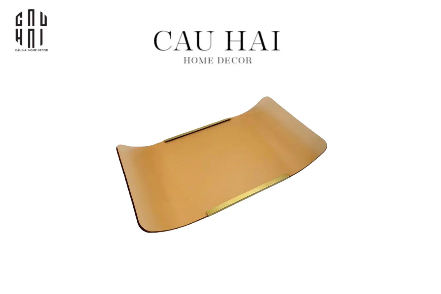 Khay Acrylic Ambre Purété Wavy Contour-CẬU HAI HOME DECOR