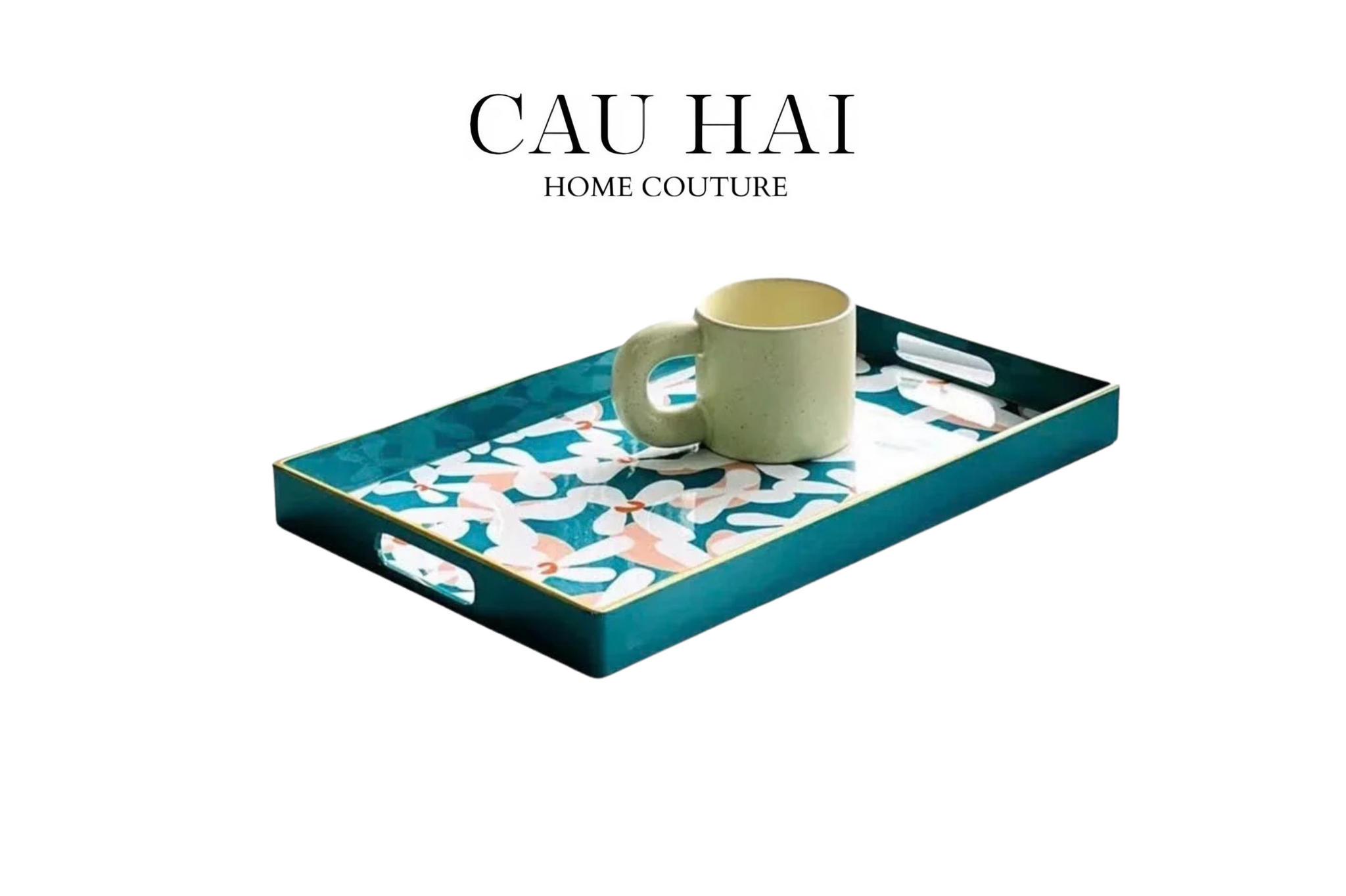 KHAY ACRYLIC BLOOM MINTÉ - CẬU HAI HOME DECOR