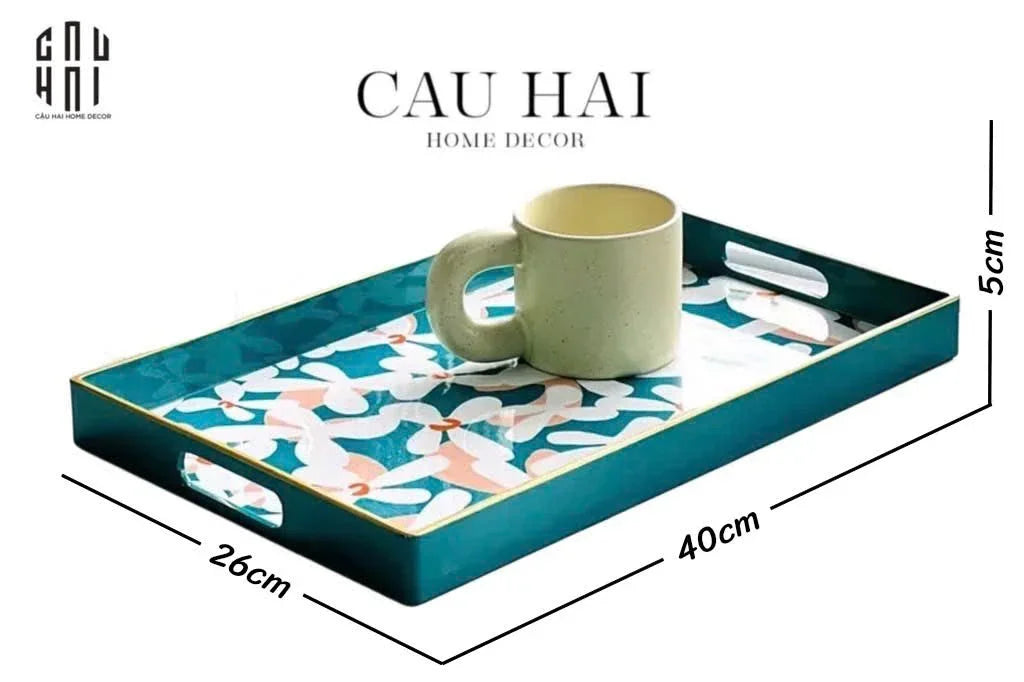 KHAY ACRYLIC BLOOM MINTÉ - CẬU HAI HOME DECOR