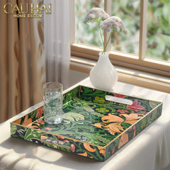 Khay Acrylic Chữ Nhật Folklore Forest Baroque Decorative Trays 30X40-CẬU HAI HOME DECOR