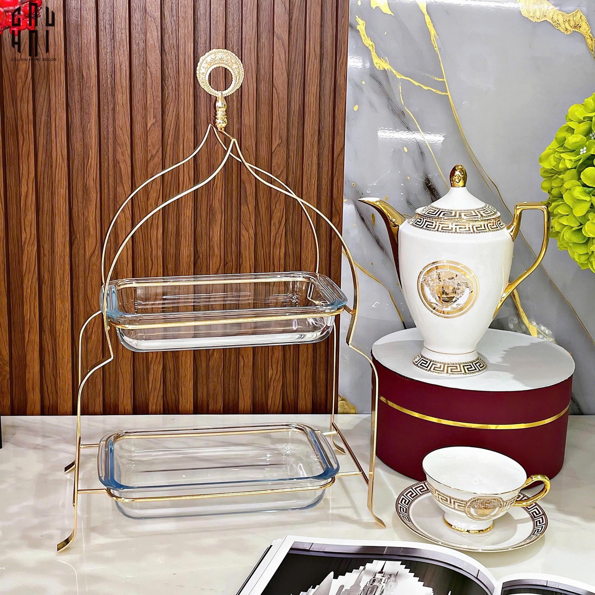 KHAY BÁNH 2 TẦNG LORA - CẬU HAI HOME DECOR