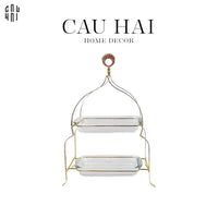 Khay Bánh 2 Tầng Lora-CẬU HAI HOME DECOR