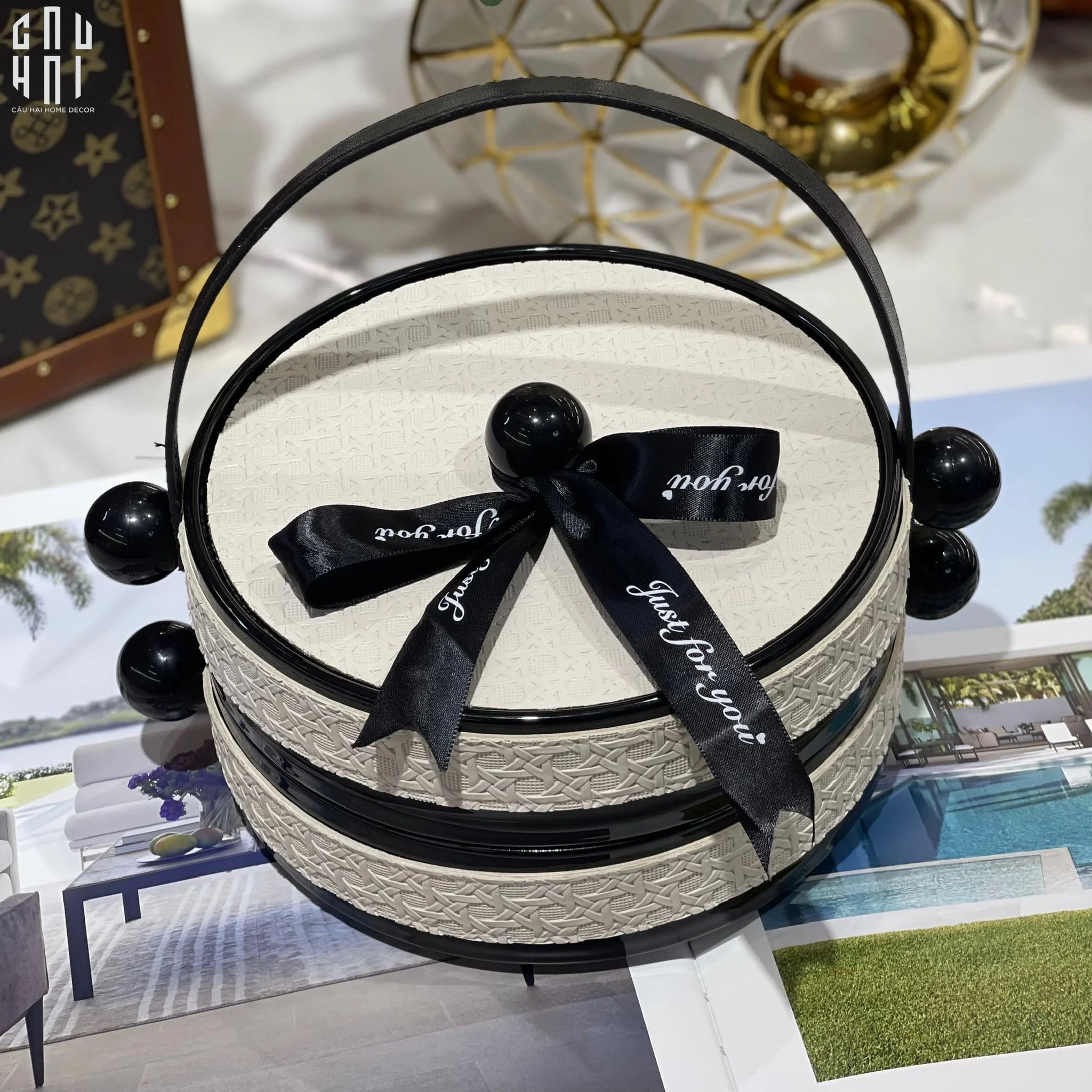 KHAY BÁNH KẸO 2 TẦNG LOVELY SERENA - CẬU HAI HOME DECOR