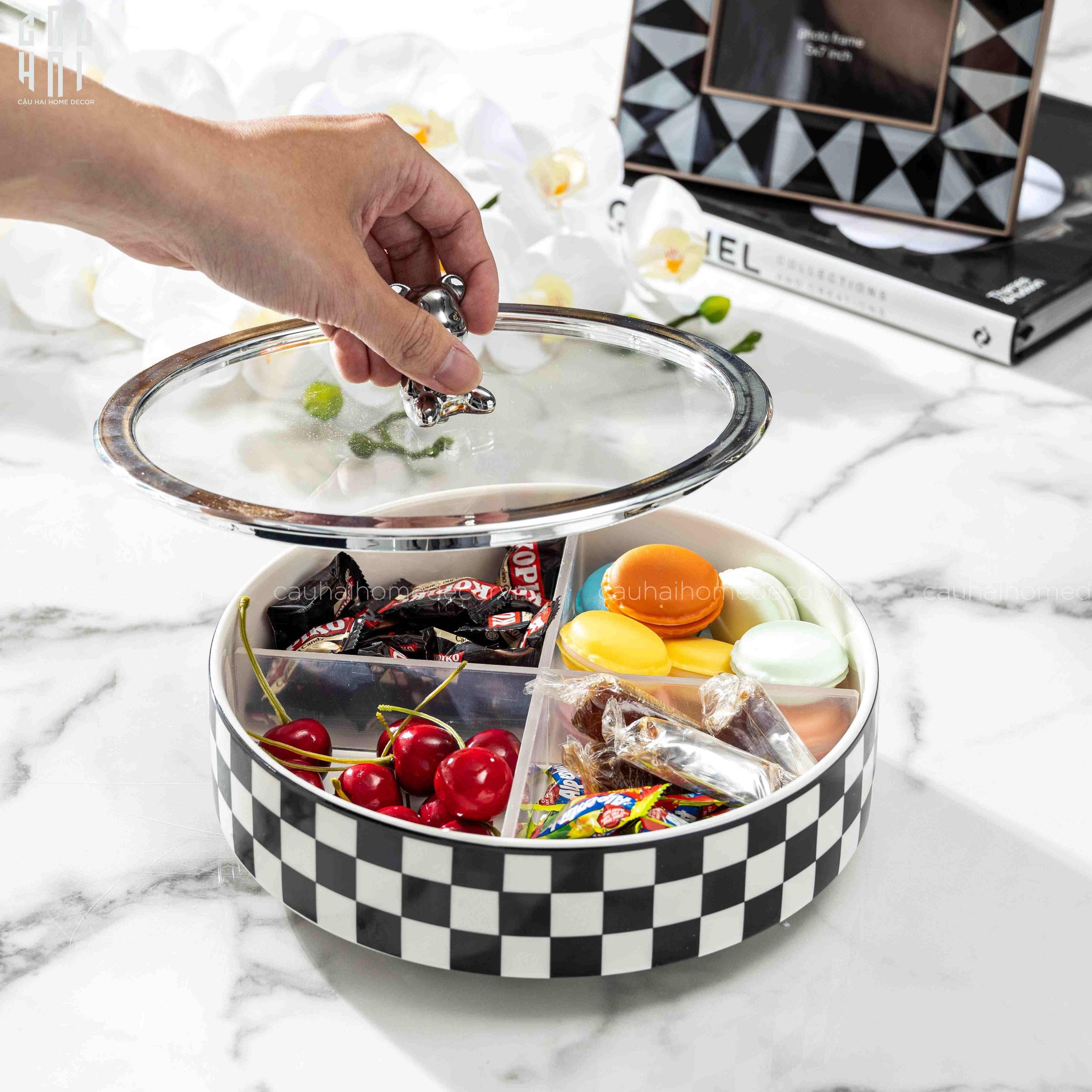 KHAY BÁNH MỨT SILVER TEDDY - CẬU HAI HOME DECOR