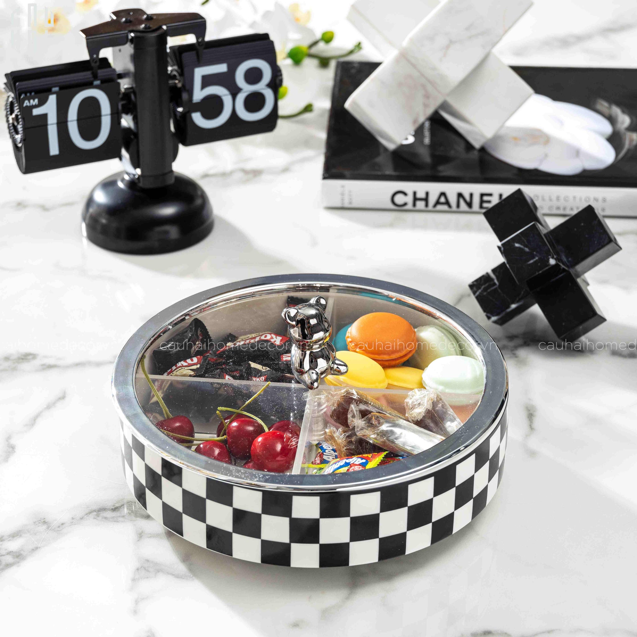 KHAY BÁNH MỨT SILVER TEDDY - CẬU HAI HOME DECOR