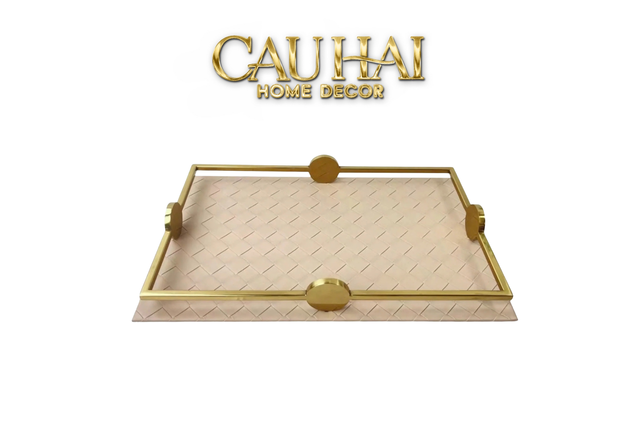 KHAY DA ĐAN WOVEN LATTE 25x38 - CẬU HAI HOME DECOR