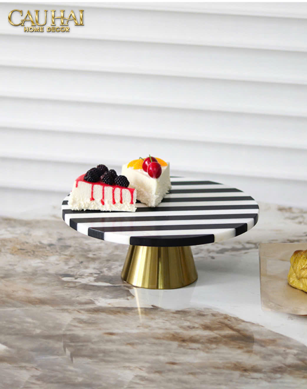 KHAY ĐÁ TRÒN REFLECTION PEDESTAL TRAY D30 - CẬU HAI HOME DECOR