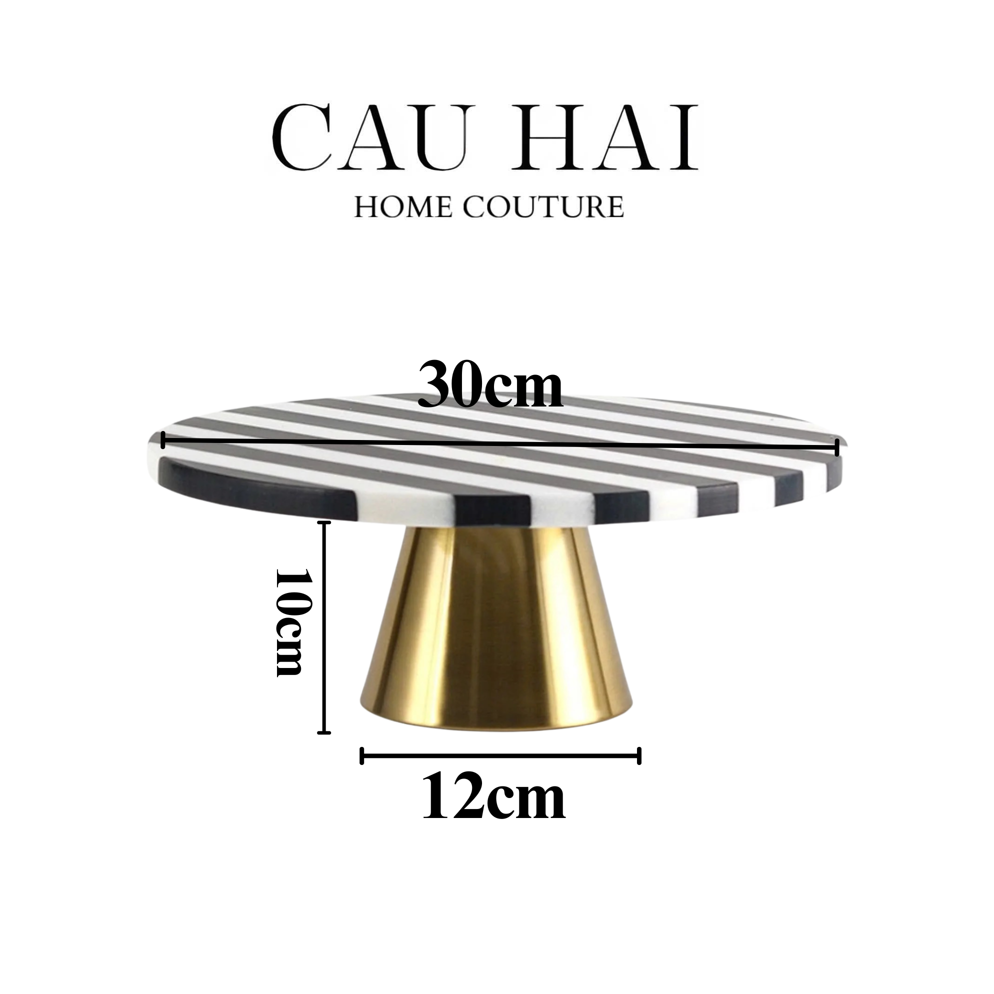 KHAY ĐÁ TRÒN REFLECTION PEDESTAL TRAY D30 - CẬU HAI HOME DECOR