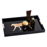 Khay Gỗ Chữ Nhật Đen Hoạ Tiết Báo Đốm Ecartier - Noir Leopard Decorative Trays 38.4x26x3-KHAY TRANG TRÍ-CẬU HAI HOME DECOR-CẬU HAI HOME DECOR