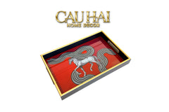 Khay Gỗ Chữ Nhật Mặt Gương H.Class Cosmic Cheval Équestre 25x38-CẬU HAI HOME DECOR