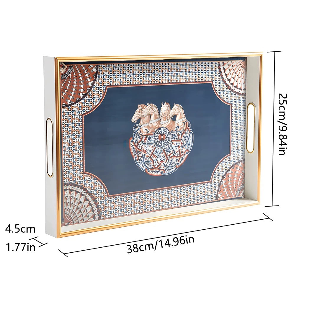 Khay Gỗ Chữ Nhật V Class Golden Barocco Noire Coupe de Dieux 25x38-CẬU HAI HOME DECOR