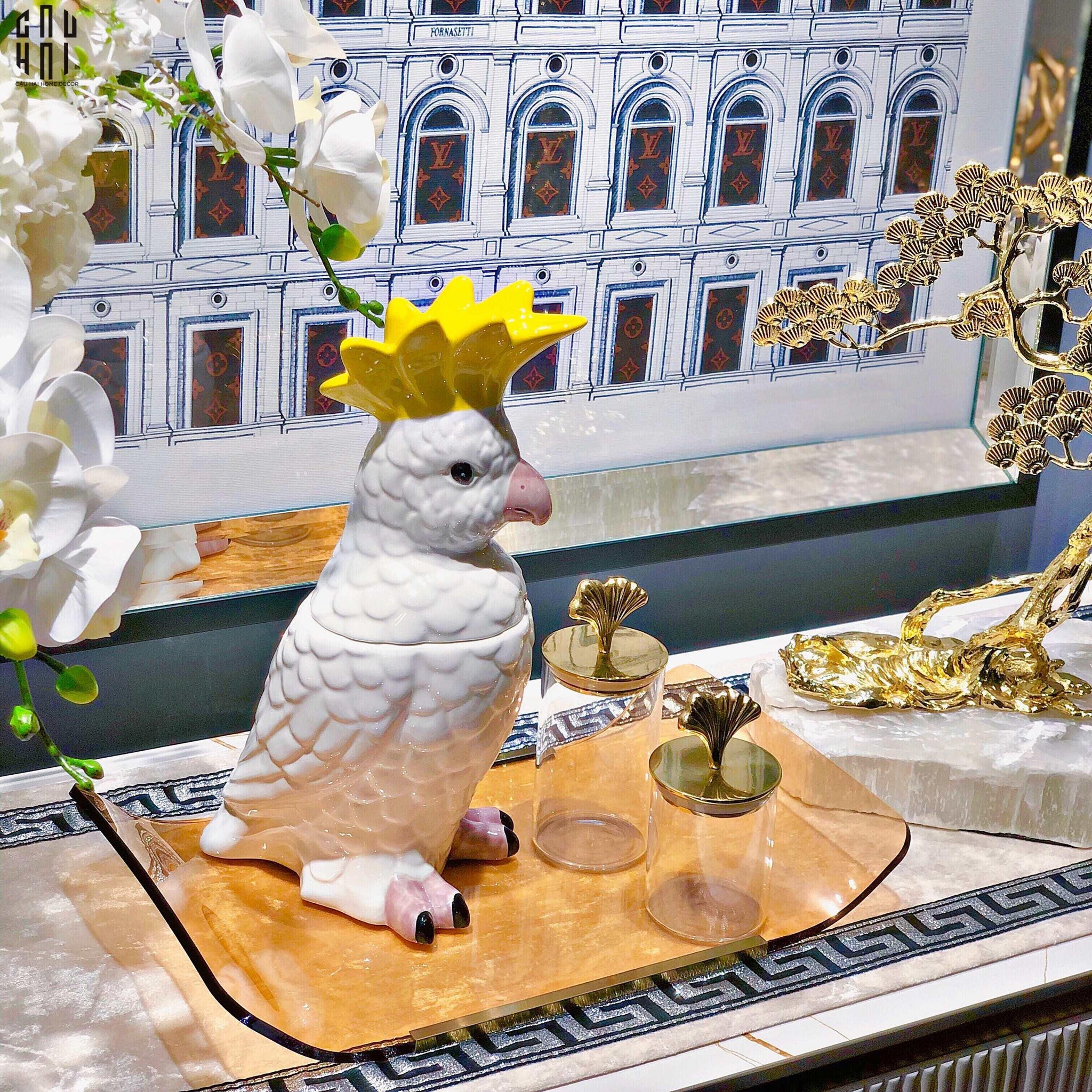 KHAY ACRYLIC AMBRE PURÉTÉ WAVY CONTOUR-CẬU HAI HOME DECOR