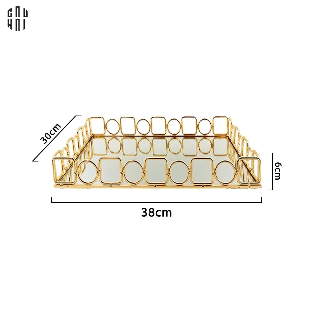 Khay Gương Chữ Nhật Buckingham Size L Ss25-CẬU HAI HOME DECOR