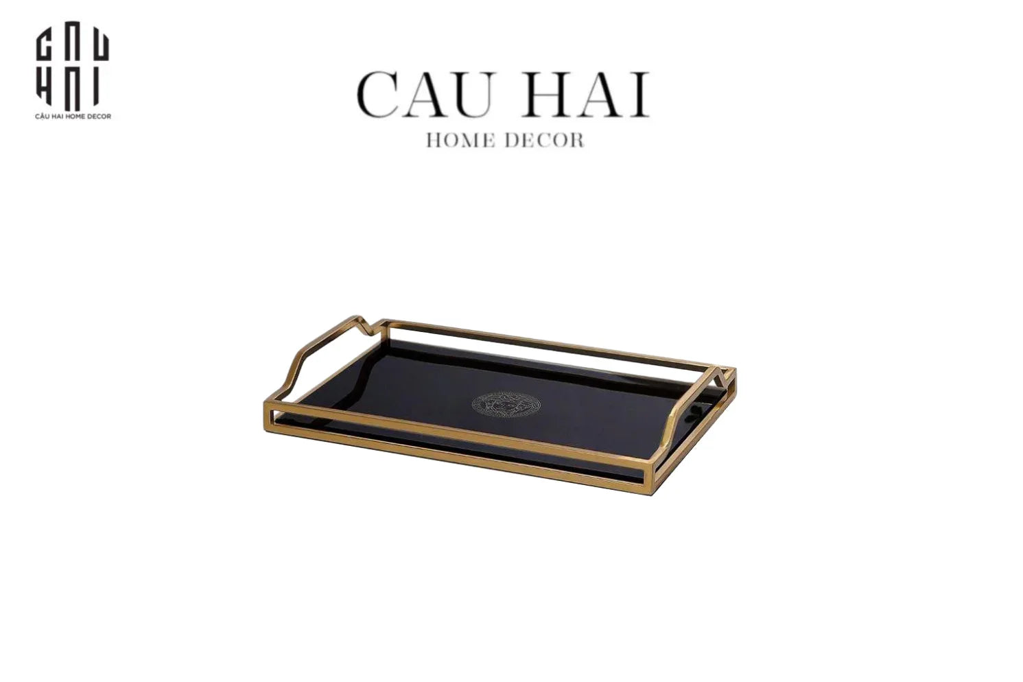 KHAY GƯƠNG CHỮ NHẬT MEDUSA BLACK MIRROR 38. SS25 - CẬU HAI HOME DECOR