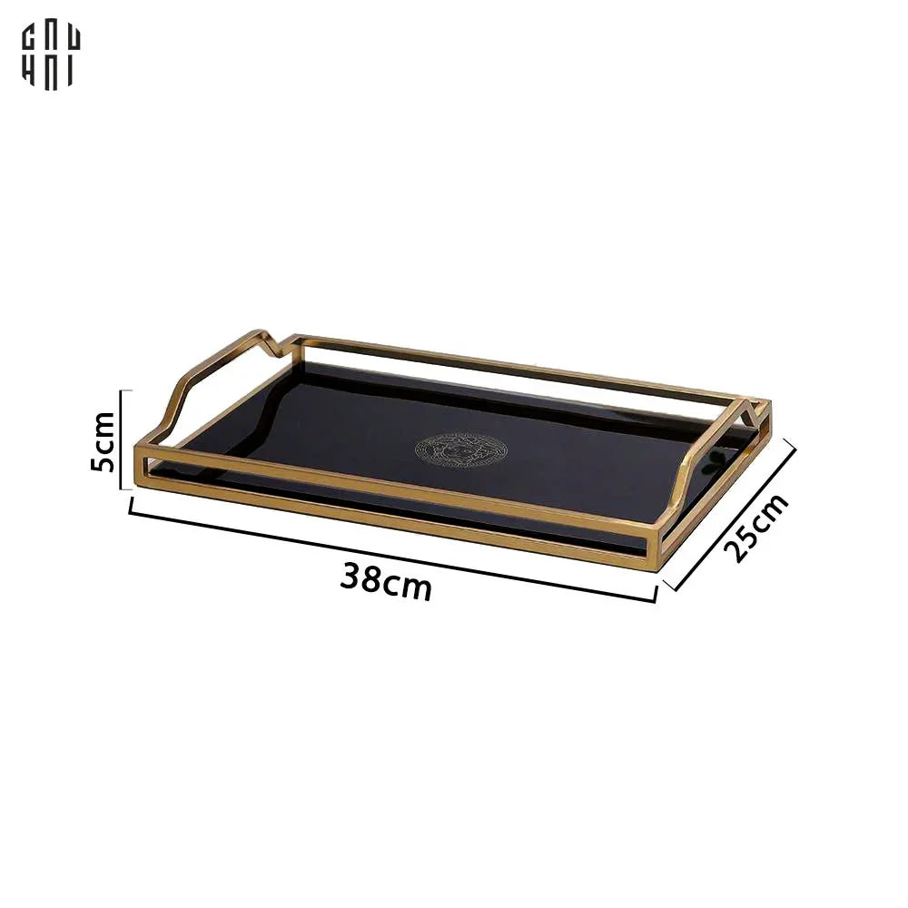 KHAY GƯƠNG CHỮ NHẬT MEDUSA BLACK MIRROR 38. SS25 - CẬU HAI HOME DECOR