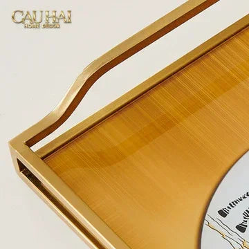 Khay Gương Chữ Nhật Ngựa Vằn Couple de Zèbres 23x43-KHAY TRANG TRÍ-CẬU HAỊ HOME DECOR-CẬU HAI HOME DECOR