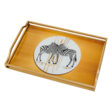 Khay Gương Chữ Nhật Ngựa Vằn Couple de Zèbres 23x43-KHAY TRANG TRÍ-CẬU HAỊ HOME DECOR-CẬU HAI HOME DECOR