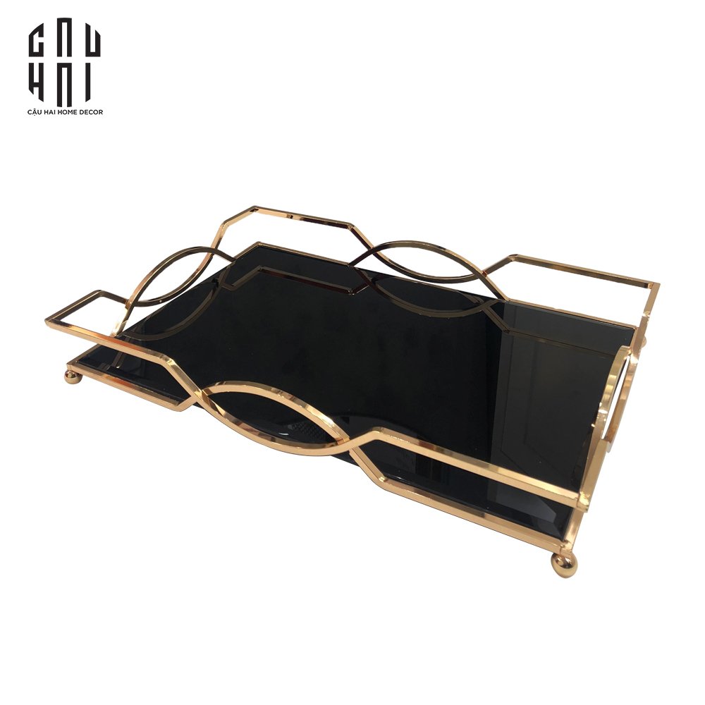 Khay Gương Chữ Nhật Savoir Noir 30x40-KHAY TRANG TRÍ-CẬU HAI HOME DECOR-CẬU HAI HOME DECOR