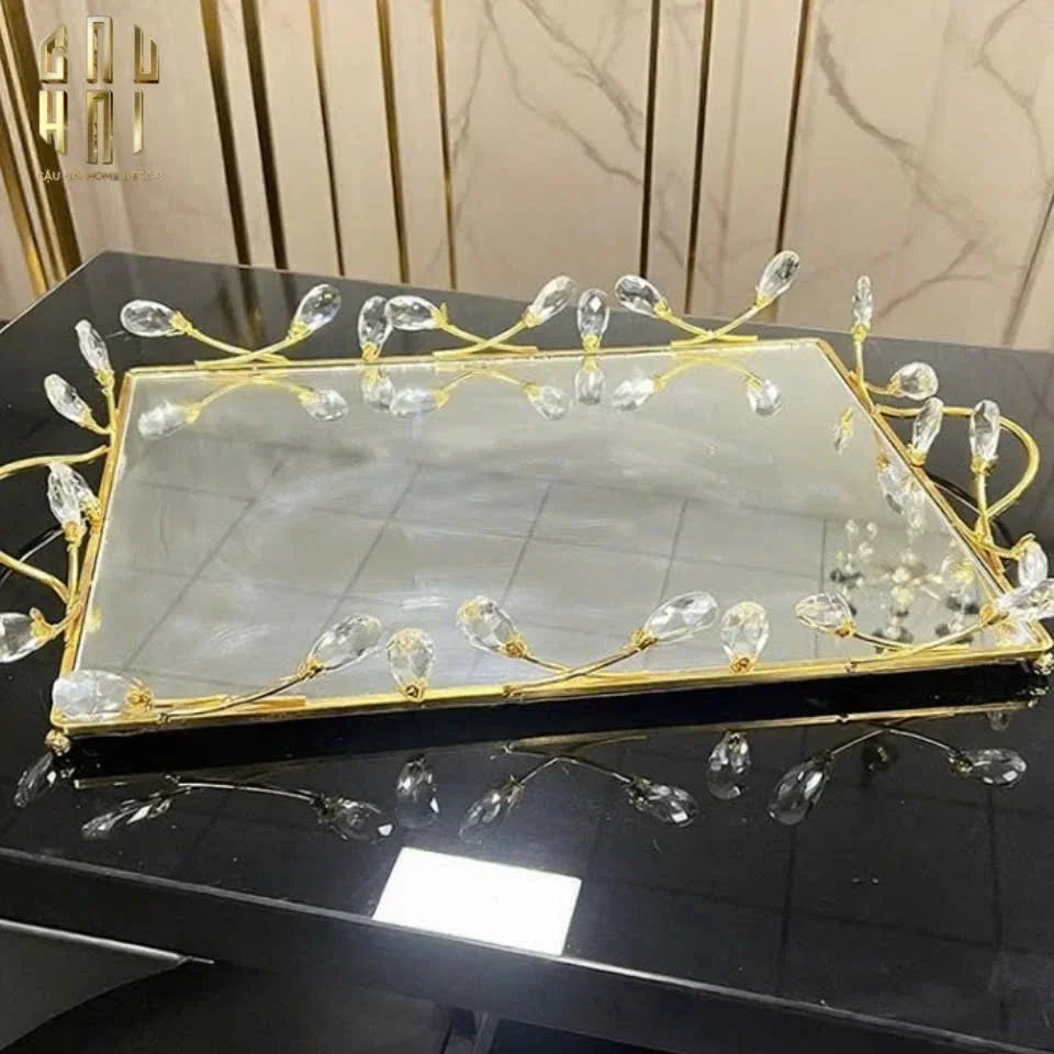 KHAY GƯƠNG FLEUR DE GLACE 35x45 - CẬU HAI HOME DECOR