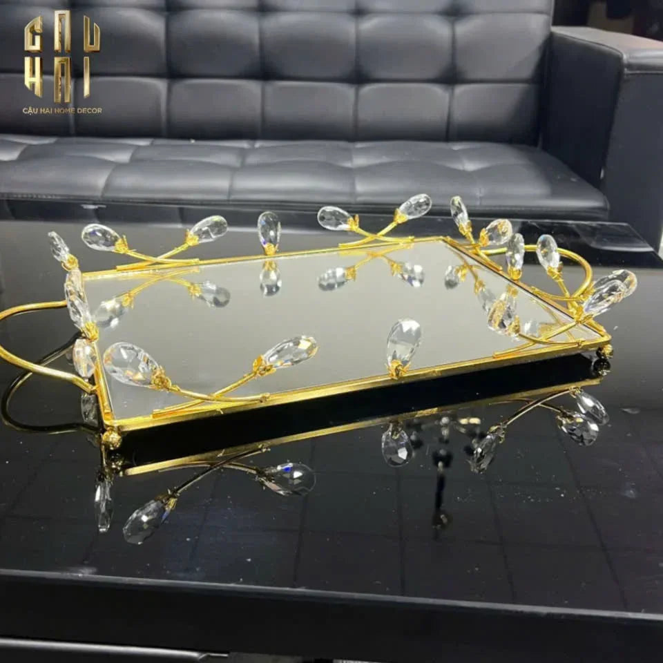 KHAY GƯƠNG FLEUR DE GLACE 35x45 - CẬU HAI HOME DECOR