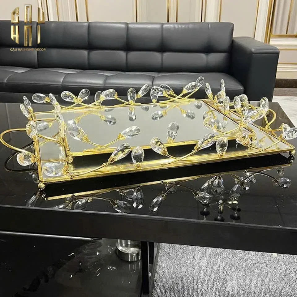 KHAY GƯƠNG FLEUR DE GLACE 35x45 - CẬU HAI HOME DECOR