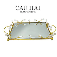 Khay Gương Fleur De Glace 35X45-CẬU HAI HOME DECOR