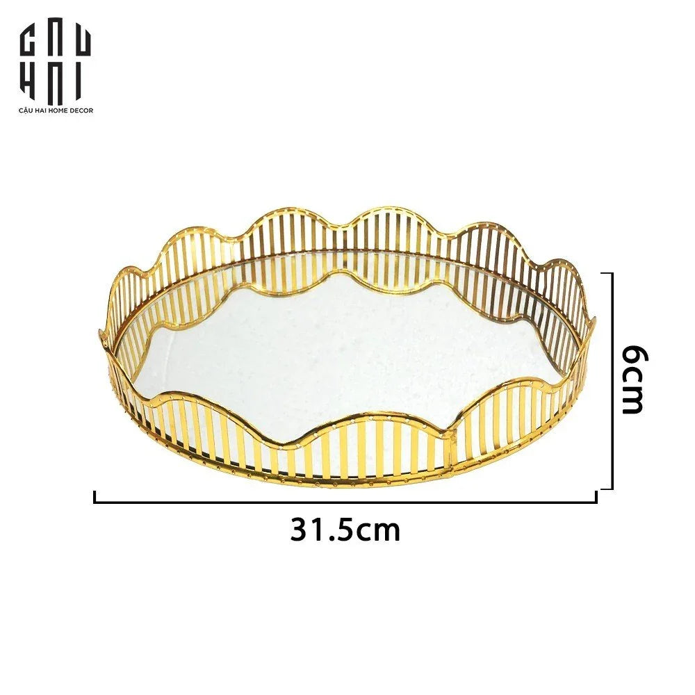 KHAY GƯƠNG TRÒN ROUND CURVES. SS25 - CẬU HAI HOME DECOR