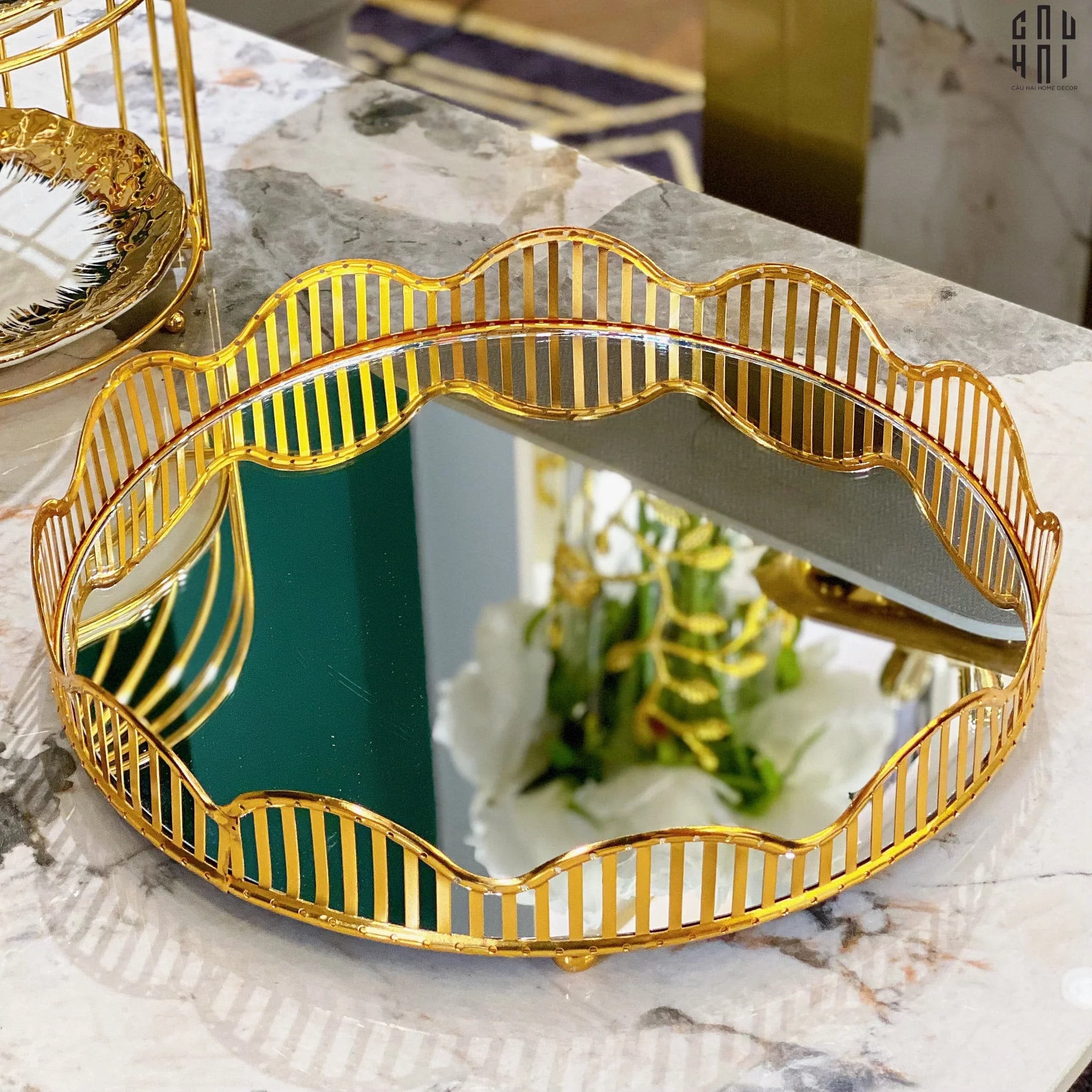 KHAY GƯƠNG TRÒN ROUND CURVES. SS25 - CẬU HAI HOME DECOR