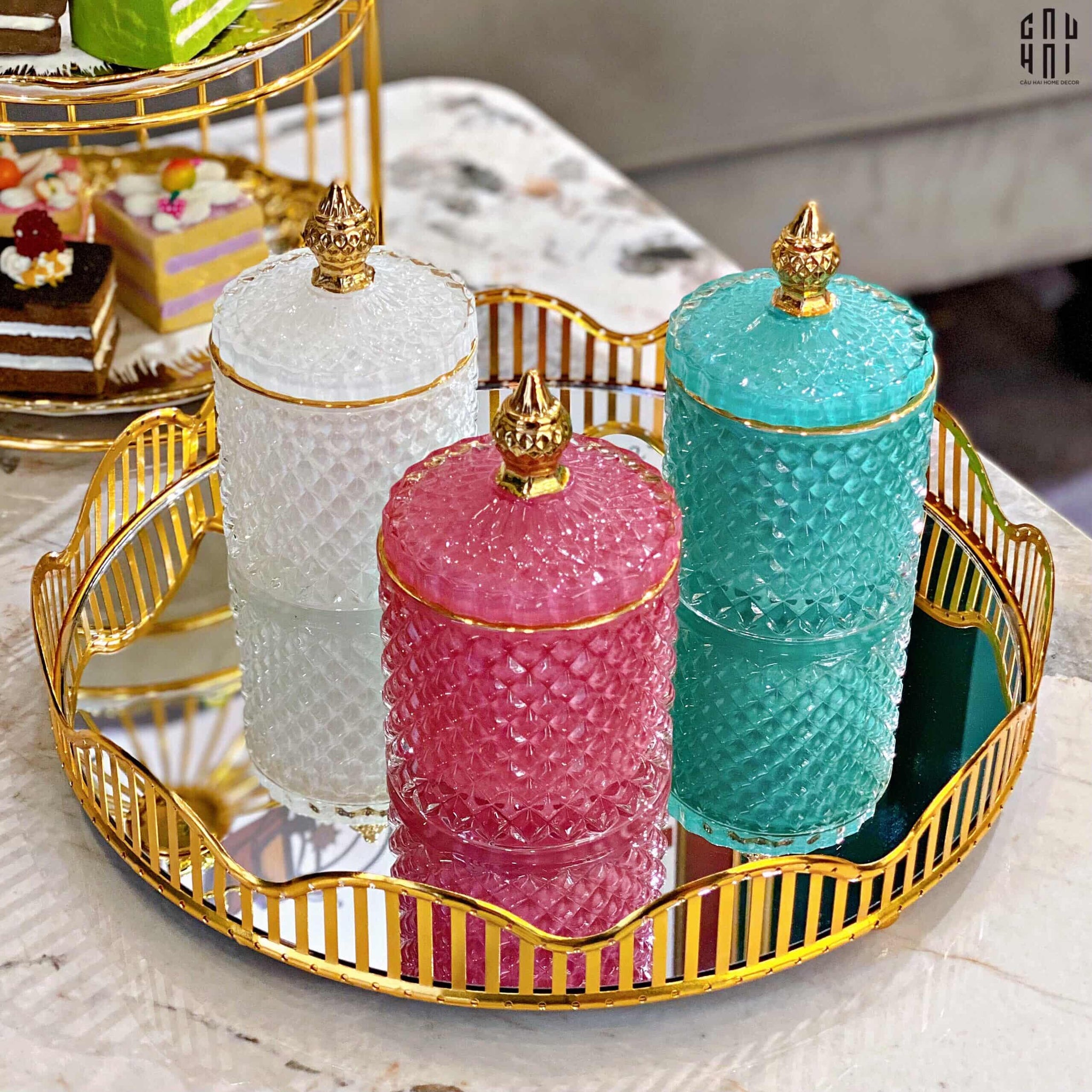 KHAY GƯƠNG TRÒN ROUND CURVES. SS25 - CẬU HAI HOME DECOR