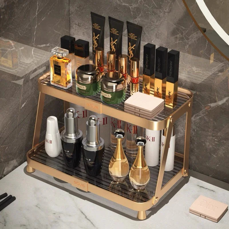 Khay Kệ Phòng Tắm Kệ Bàn Trang Điểm 2 Tầng Chống Nước Twinkle Waterproof Tiered Organizers-CẬU HAI HOME DECOR