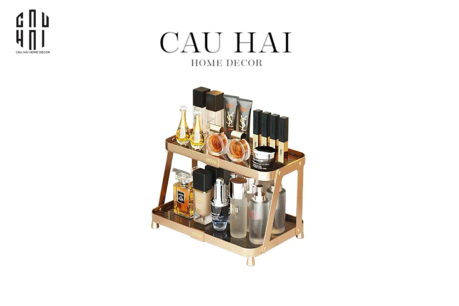 Khay Kệ Phòng Tắm Kệ Bàn Trang Điểm 2 Tầng Chống Nước Twinkle Waterproof Tiered Organizers-CẬU HAI HOME DECOR
