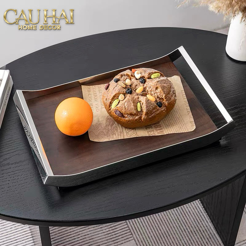 Khay Trang Trí Gỗ Chữ Nhật Sterling Walnut 45x30-KHAY TRANG TRÍ-CẬU HAI HOME DECOR-CẬU HAI HOME DECOR