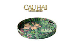 Khay Tròn Acrylic Veridant Forest Baroque Decorative Trays D33-CẬU HAI HOME DECOR