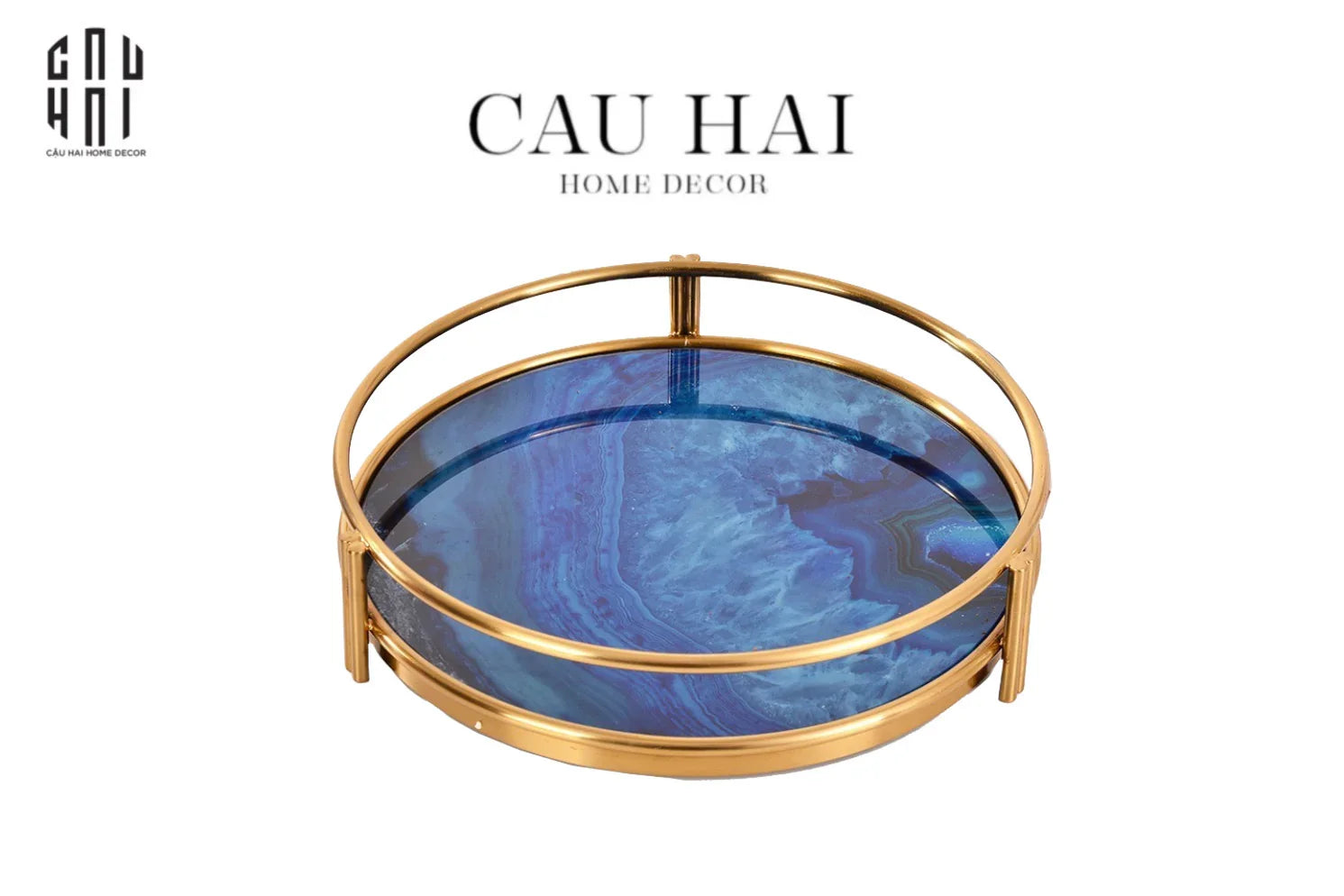 KHAY TRÒN BLUE OCEAN D38 - CẬU HAI HOME DECOR