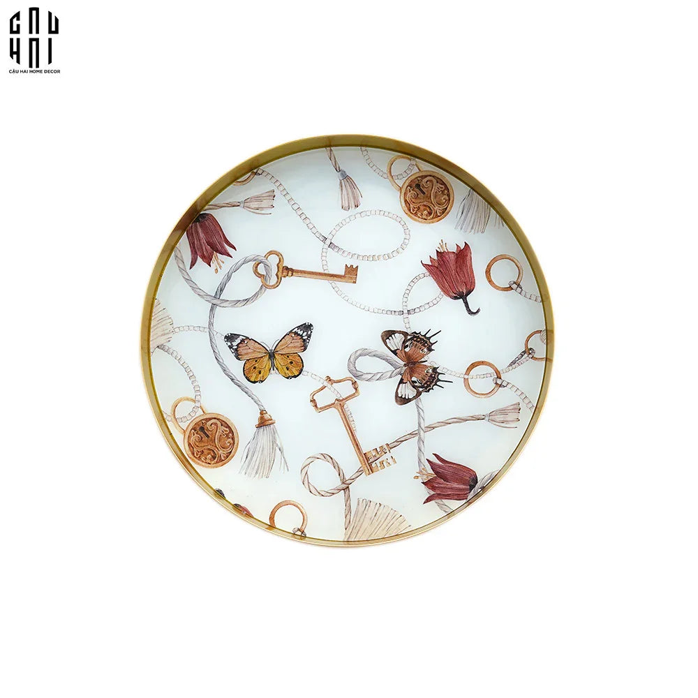 KHAY TRÒN BUTTERFLY SS25 - CẬU HAI HOME DECOR