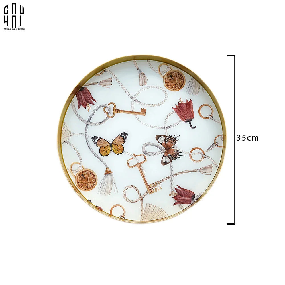 KHAY TRÒN BUTTERFLY SS25 - CẬU HAI HOME DECOR