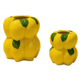 La Sicilia Royale - Set 2 Bình Gốm Sứ Chanh Vàng — Citrine Bloom Ceramic Pair-BÌNH GỐM SỨ-CẬU HAI HOME DECOR-CẬU HAI HOME DECOR