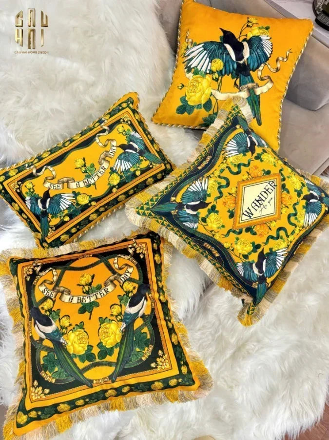 L’Atelier Du Cusson - Vỏ Gối Nhung Minh Hoàng A 45x45-VỎ GỐI-CẬU HAI HOME DECOR-CẬU HAI HOME DECOR