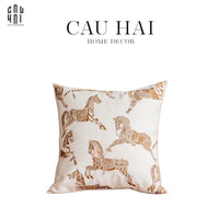 Les Cussins D’Élégance - Vỏ Gối Canvas Équestre Wild Spirit 45-CẬU HAI HOME DECOR