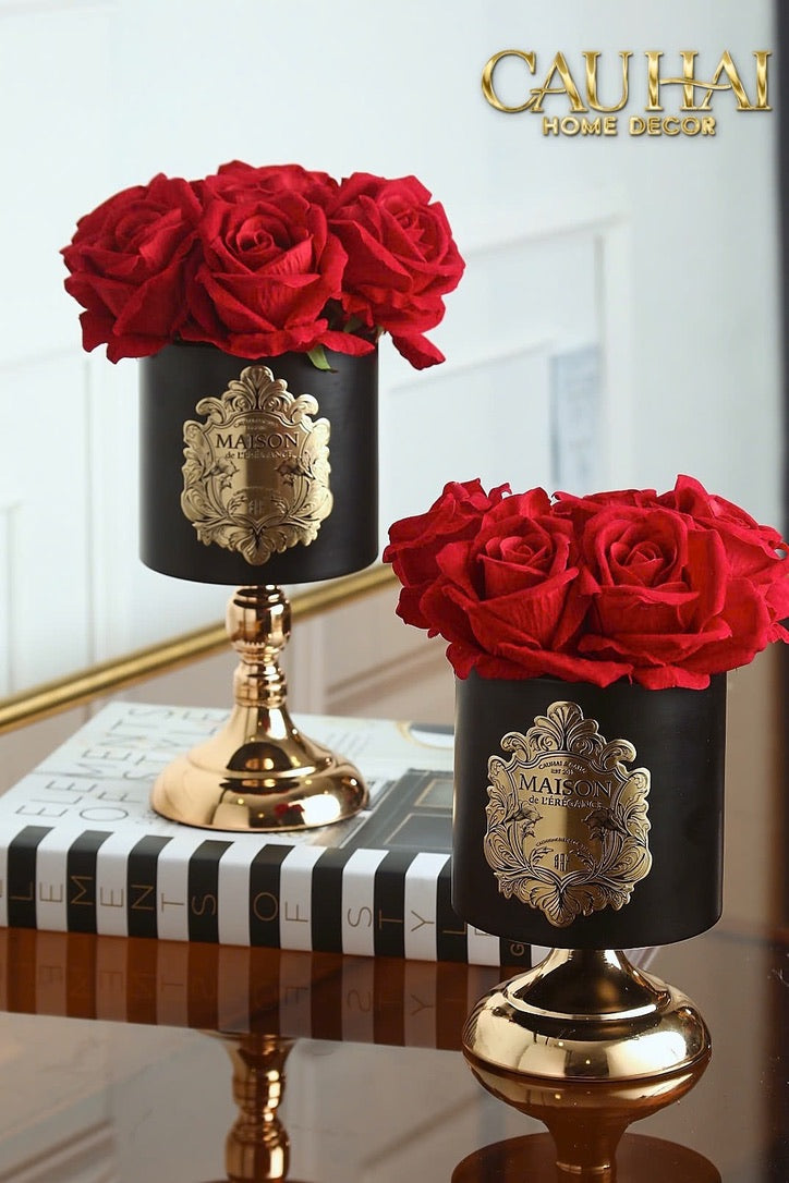 L’Essence Du Rose 15 - Chậu Hoa Hồng Pedestal H20-CẬU HAI HOME DECOR