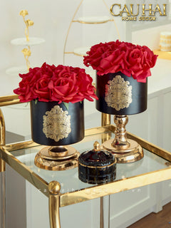 L’Essence Du Rose 15 - Chậu Hoa Hồng Pedestal H26-CẬU HAI HOME DECOR