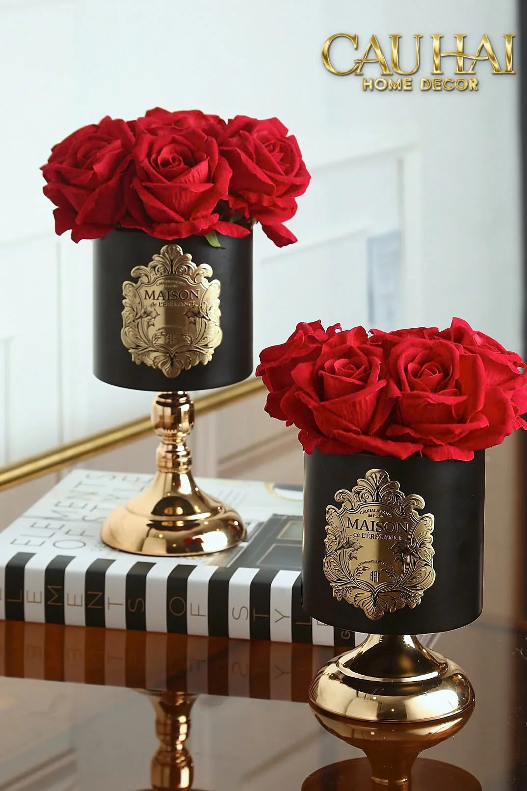 L’Essence Du Rose - Chậu Hoa Hồng D12-CẬU HAI HOME DECOR