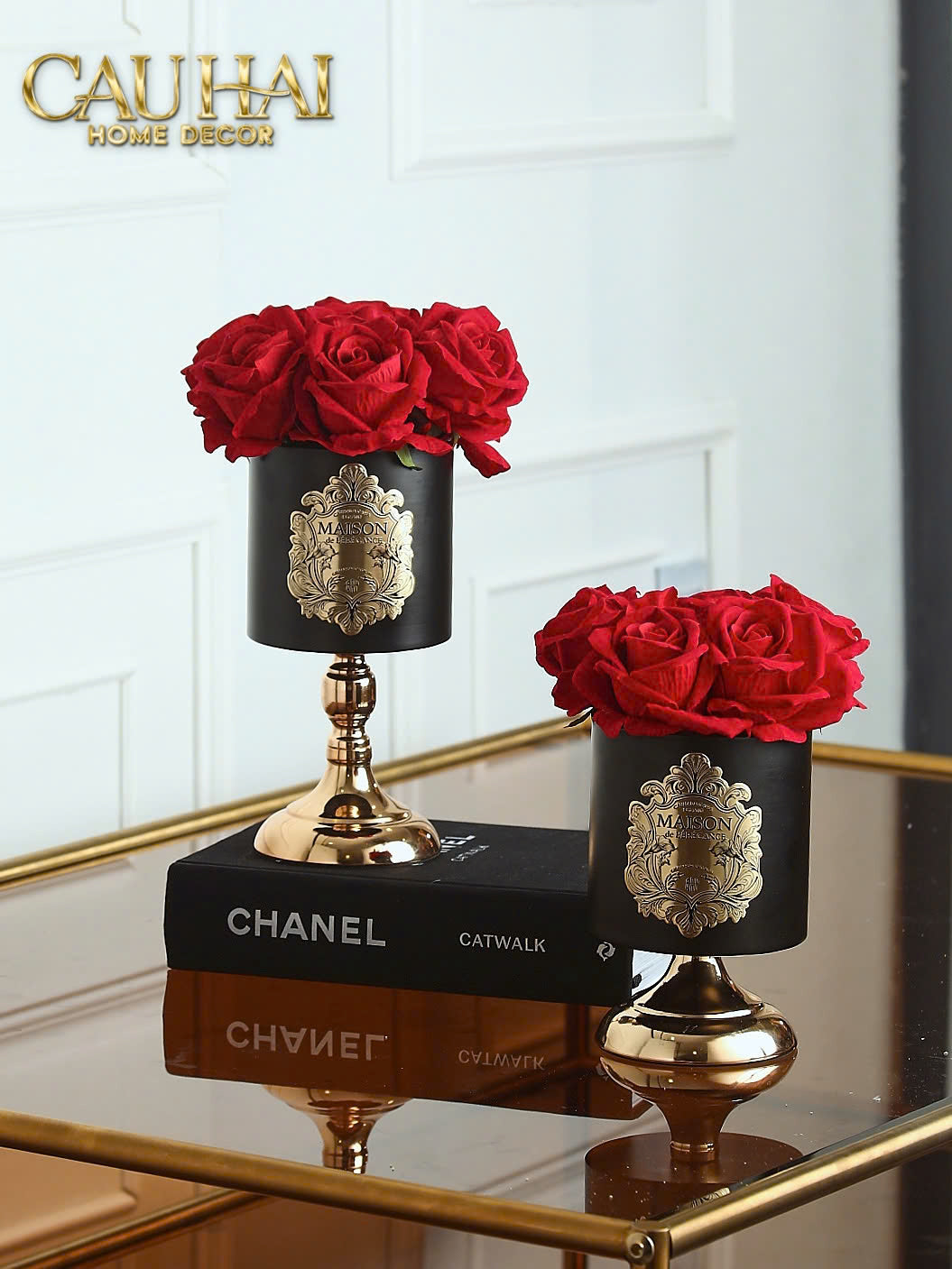 L’Essence Du Rose - Chậu Hoa Hồng D12 - CẬU HAI HOME DECOR