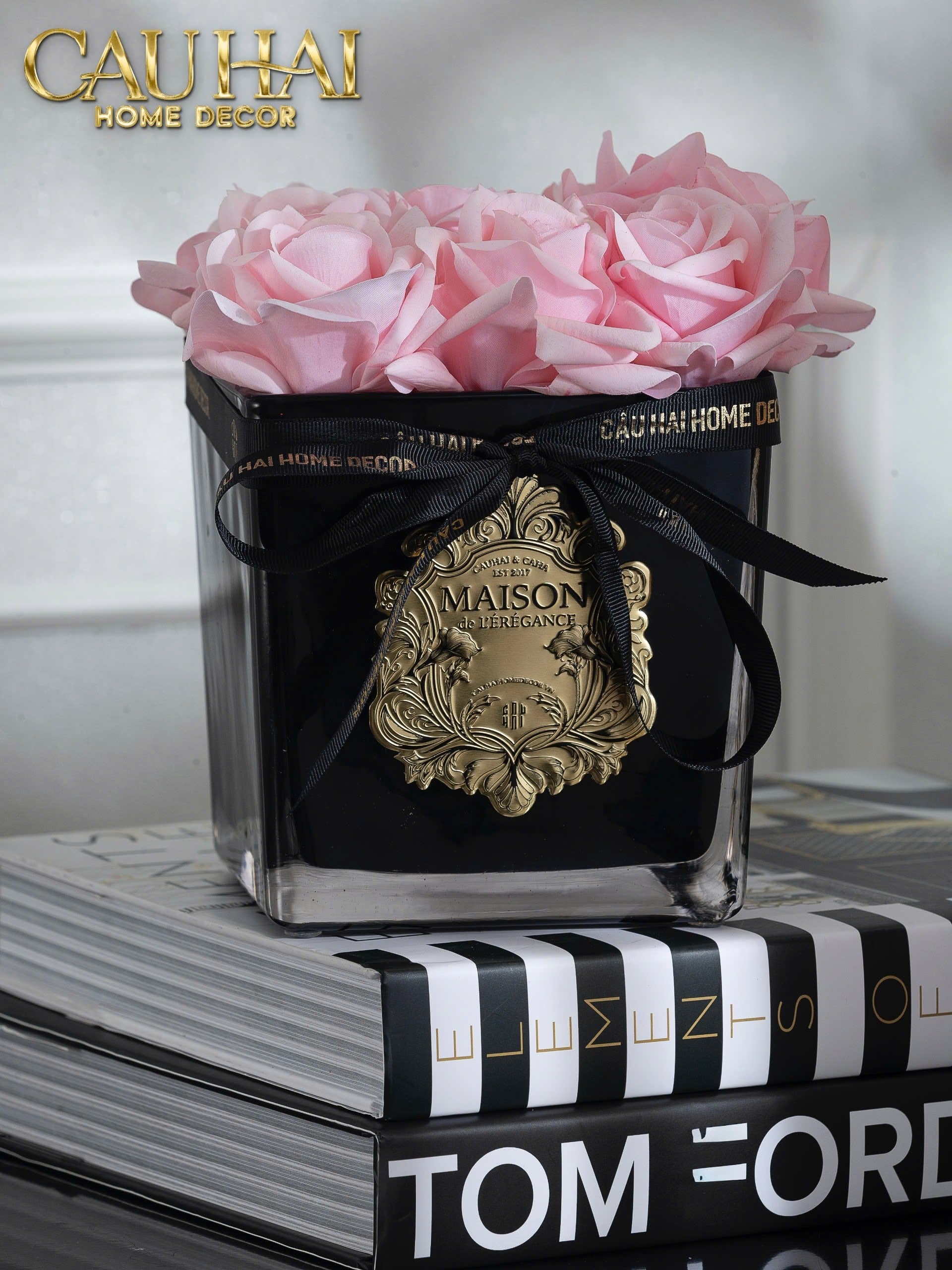 L’Essence Du Rose - Chậu Hoa Hồng Maison De L’Élégance D15 - CẬU HAI HOME DECOR