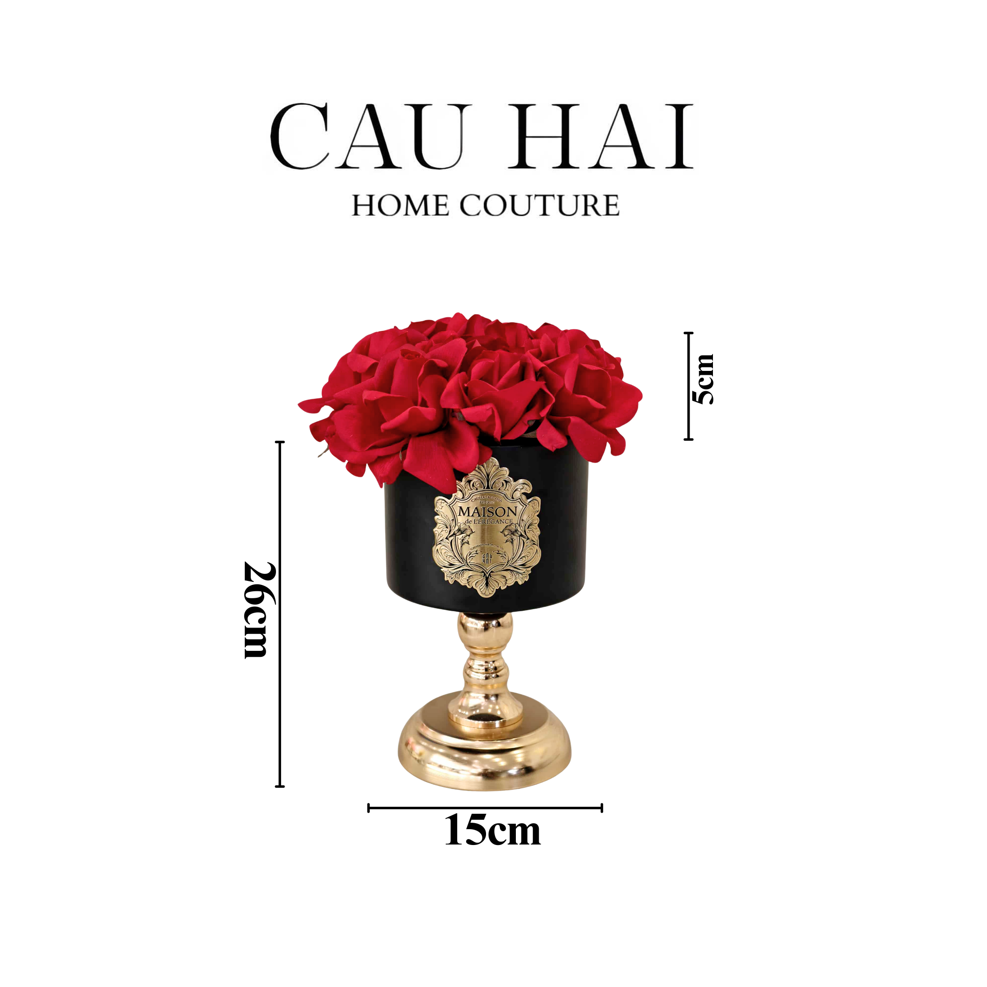 L’ESSENCE DU ROSE 15 - CHẬU HOA HỒNG PEDESTAL H26 - CẬU HAI HOME DECOR