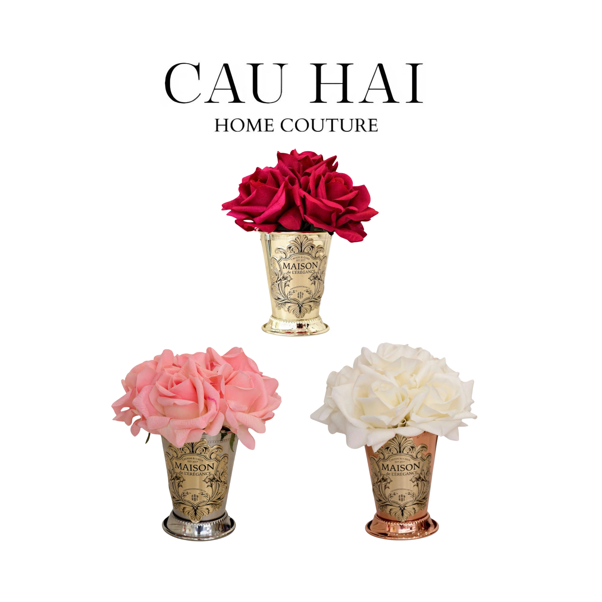 L’ESSENCE DU ROSE - LỌ HOA HỒNG CHALICE - CẬU HAI HOME DECOR