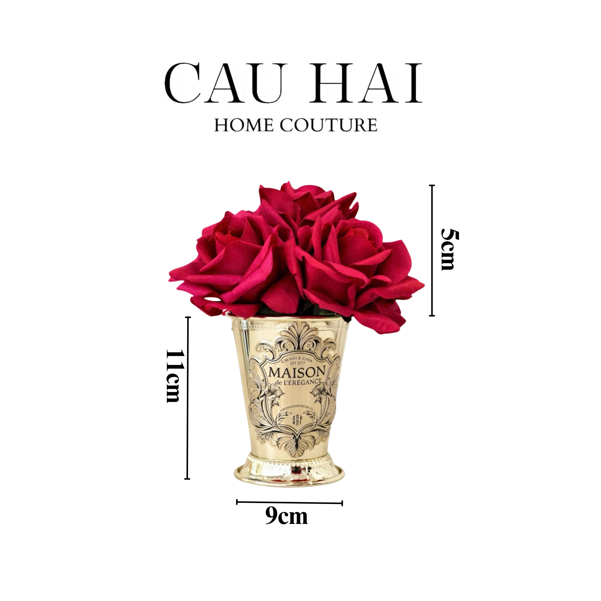 L’ESSENCE DU ROSE - LỌ HOA HỒNG CHALICE - CẬU HAI HOME DECOR