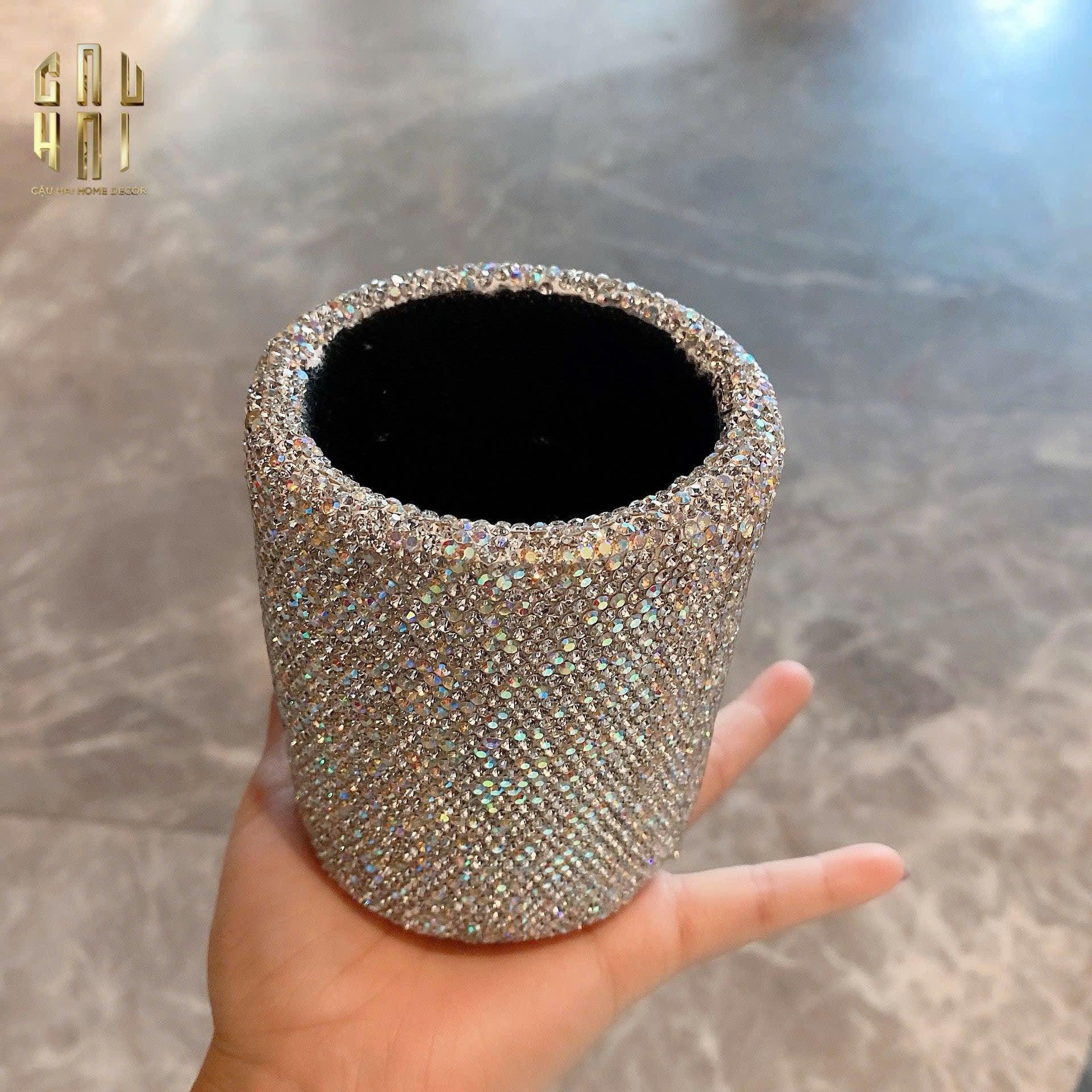 LỌ ĐỰNG CỌ LUNAR DIAMOND BLING BLING - CẬU HAI HOME DECOR