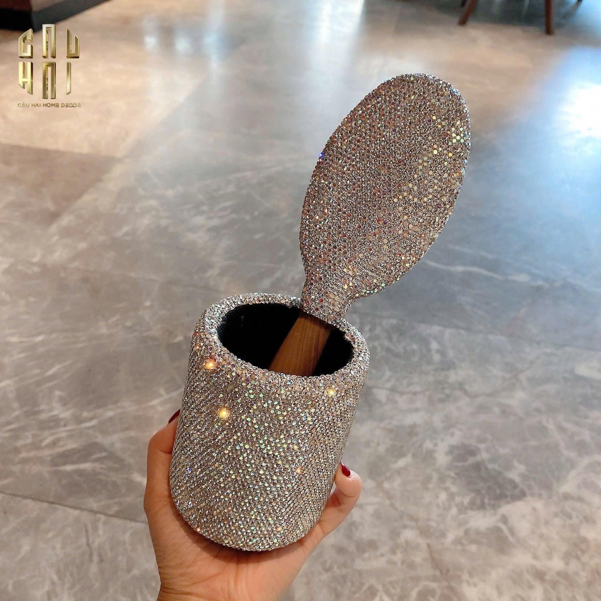 LỌ ĐỰNG CỌ LUNAR DIAMOND BLING BLING - CẬU HAI HOME DECOR