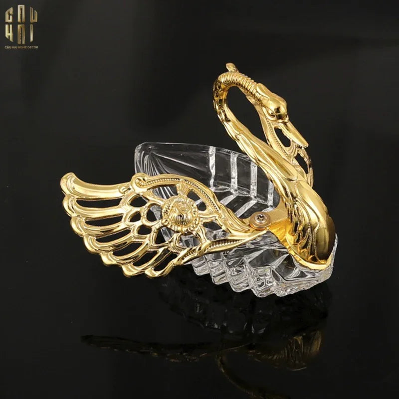 Lọ Đường Persian Crystal Swan - Gilded Wings-CẬU HAI HOME DECOR